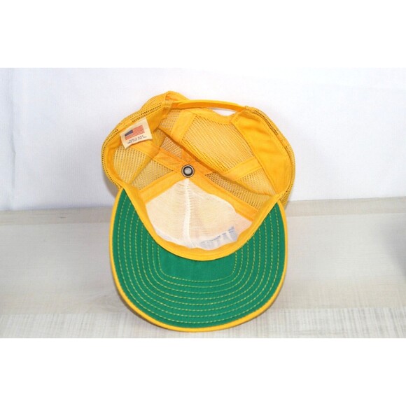 Vintage Natural Light Beer Yellow with Mesh Snapback Hat Cap --USA Made - Picture 5 of 8